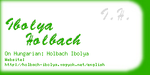 ibolya holbach business card